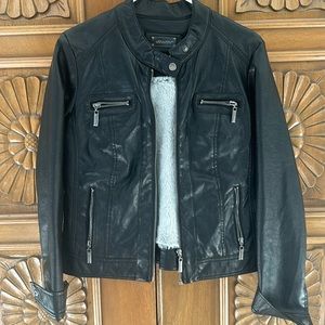 Joujou Moto Faux Leather Jacket Women Med